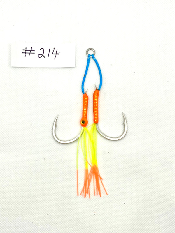 size 2/0 double hook, Jigging Assist Hooks