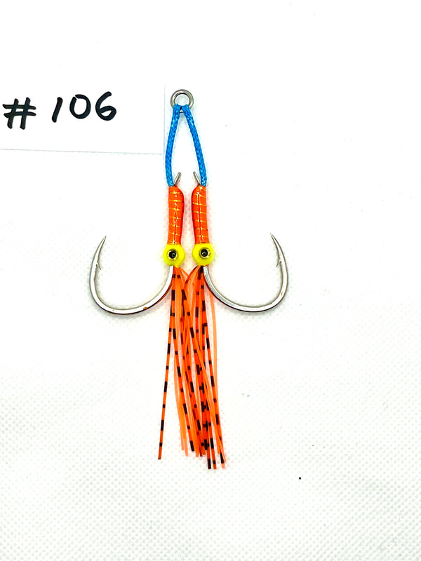 size 1/0 double hook, Jigging Assist Hooks