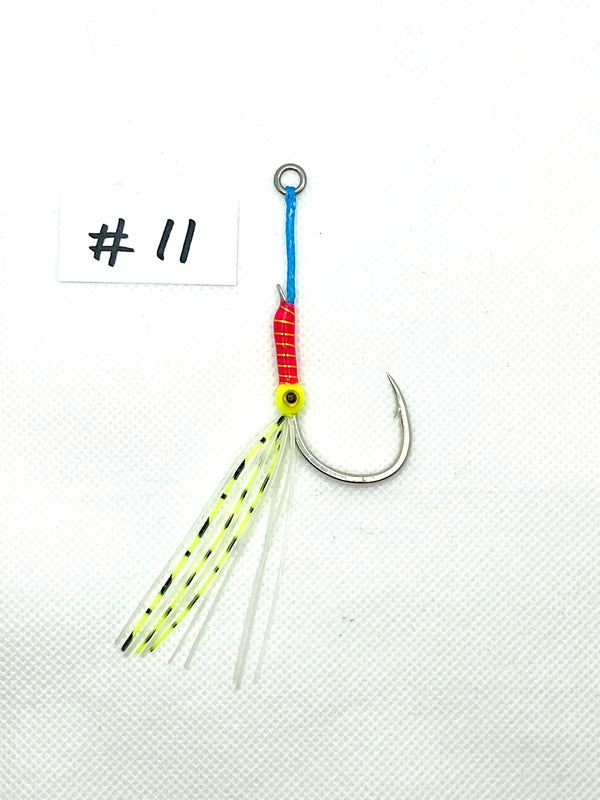 size 1/0 single hook, Jigging Assist Hooks