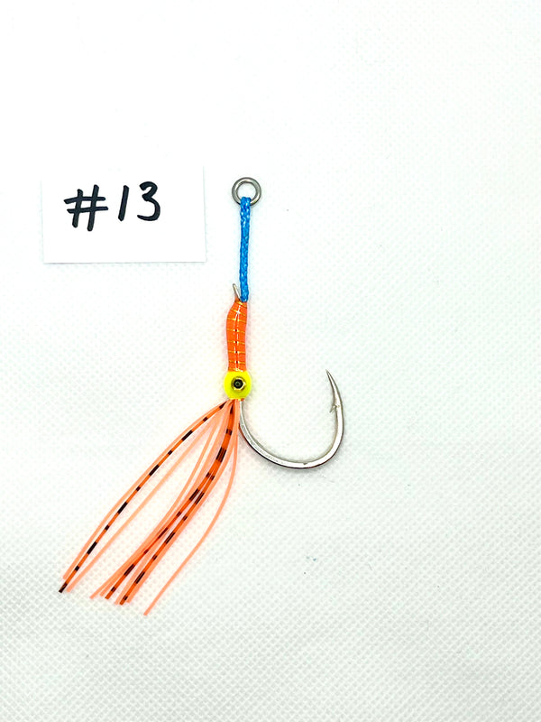 size 1/0 single hook, Jigging Assist Hooks