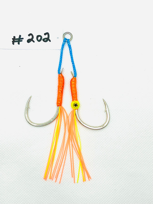 size 2/0 double hook, Jigging Assist Hooks