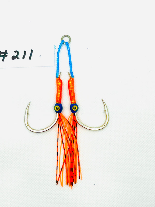 size 2/0 double hook, Jigging Assist Hooks