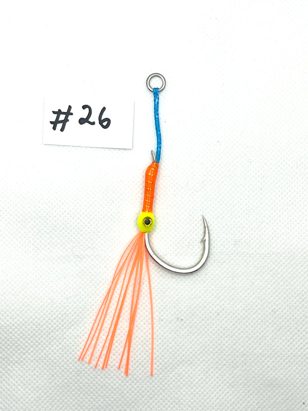 size 2/0 single hook, Jigging Assist Hooks