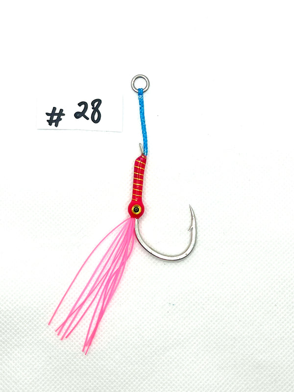 size 2/0 single hook, Jigging Assist Hooks