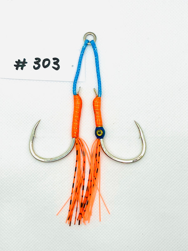 size 3/0 double hook, Jigging Assist Hooks