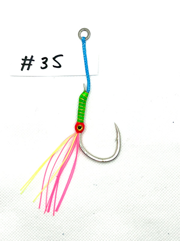 size 3/0 single hook, Jigging Assist Hooks