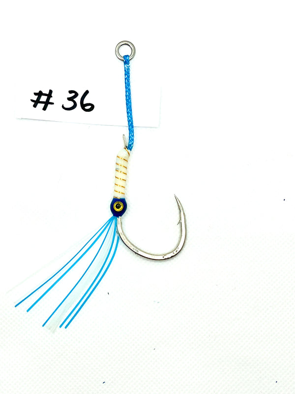 size 3/0 single hook, Jigging Assist Hooks